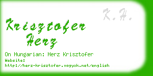 krisztofer herz business card